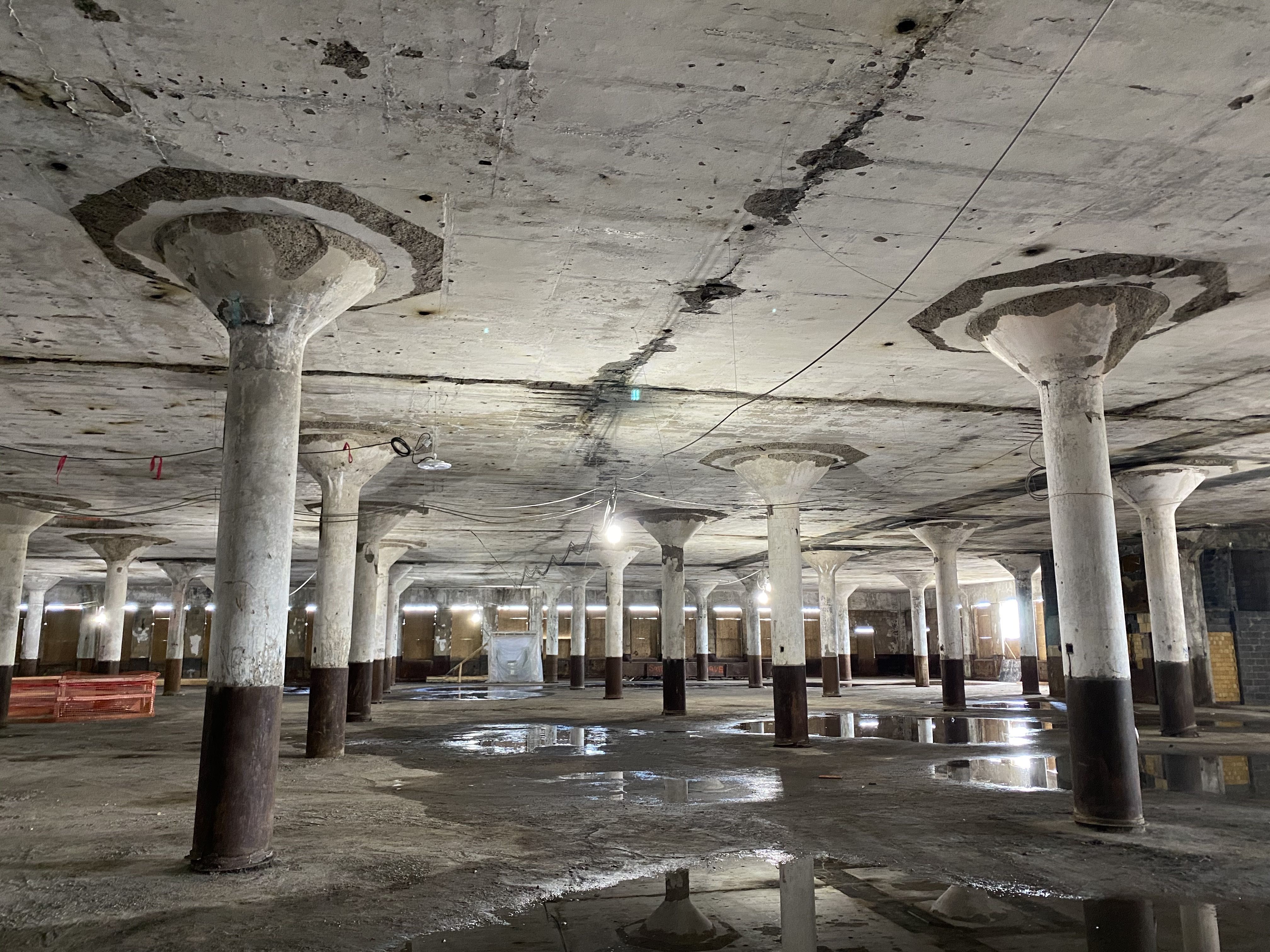 Interior of the Book Depository before restoration