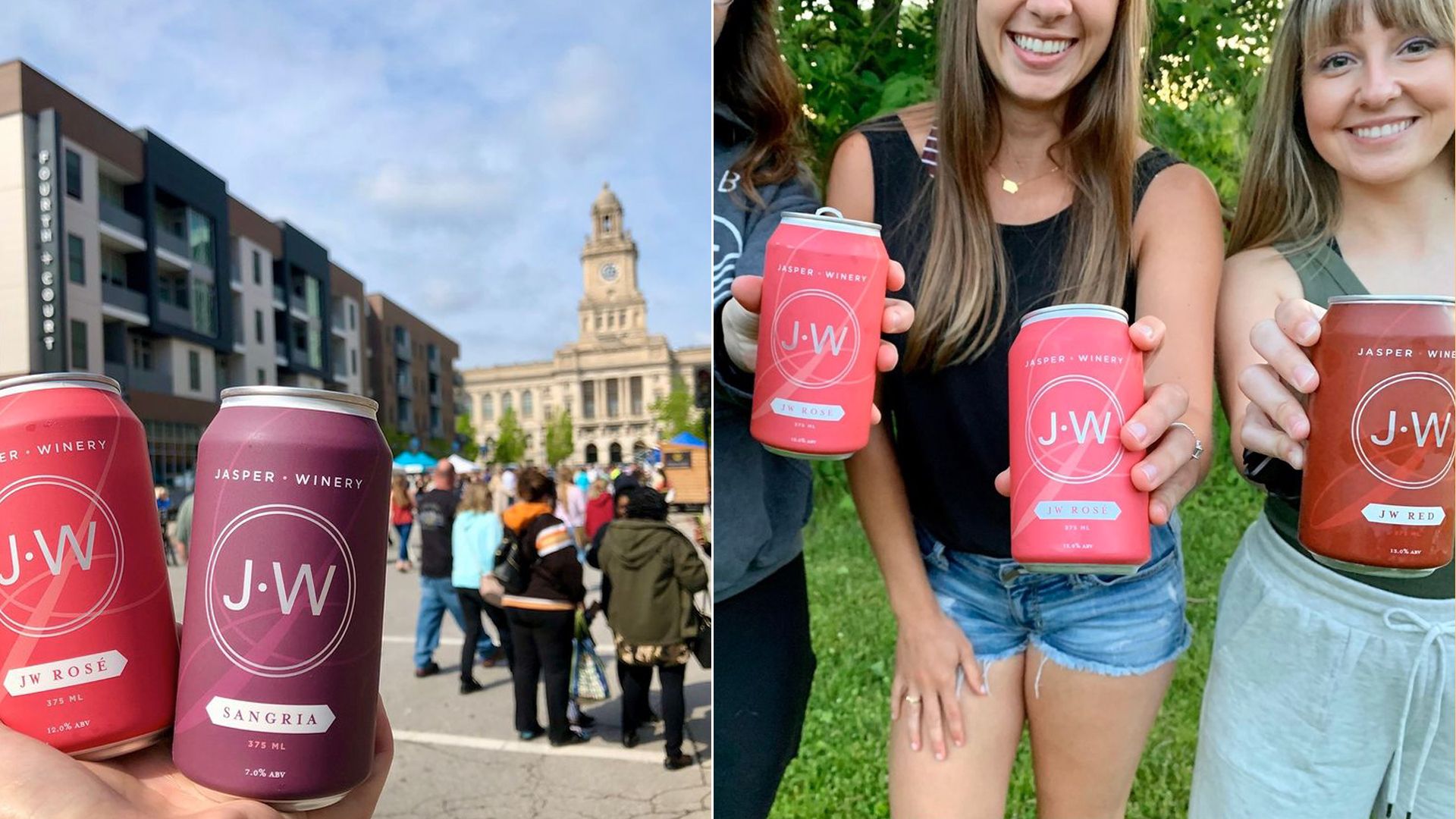 Cans of wine from Jasper Winery