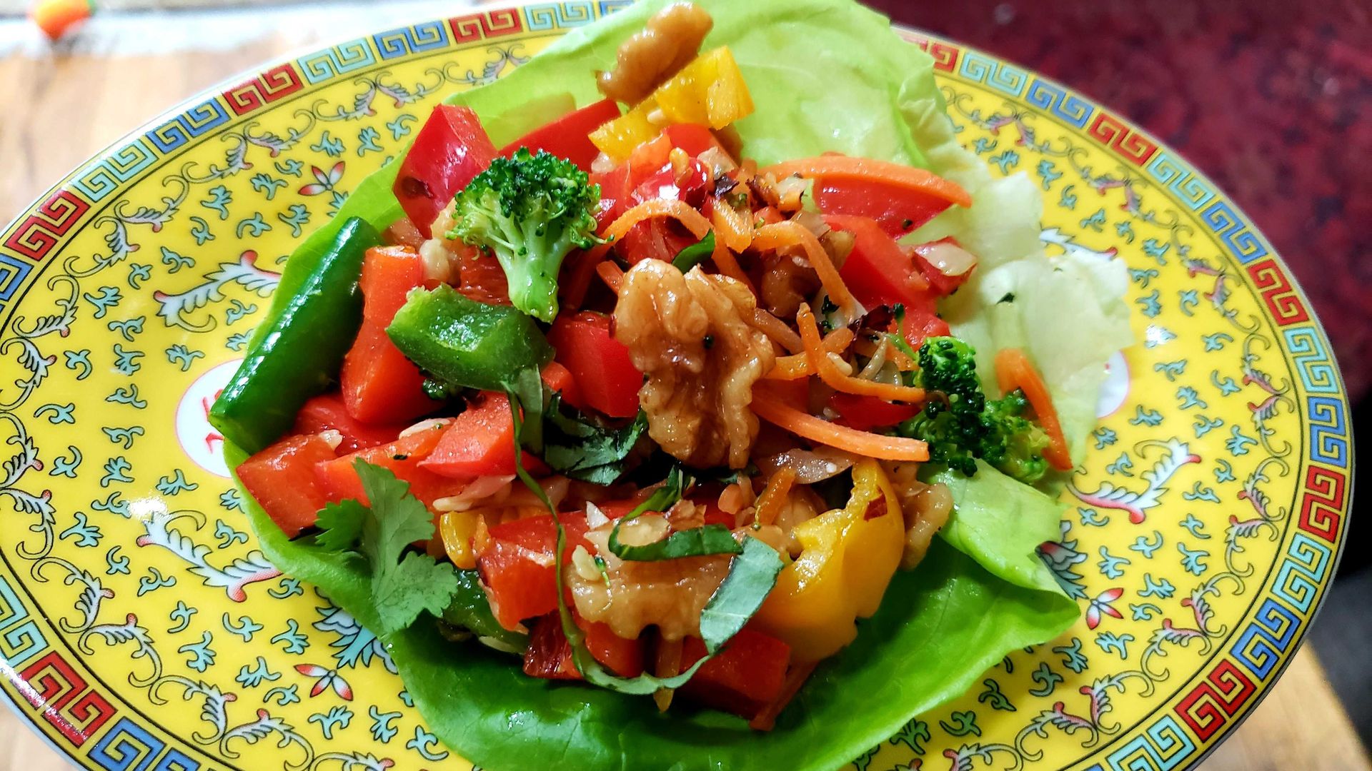 Vegetables in lettuce