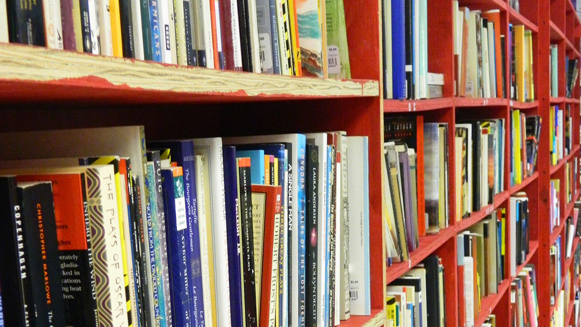 books-on-red-shelf