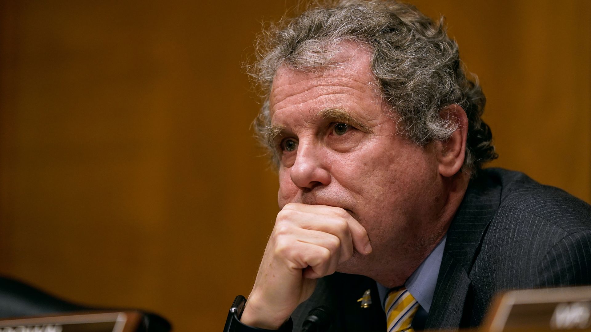 U.S. Senator Sherrod Brown at a committee hearing.