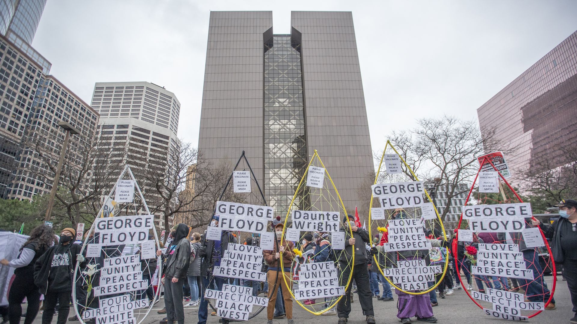 George Floyd protesters outside courthouse