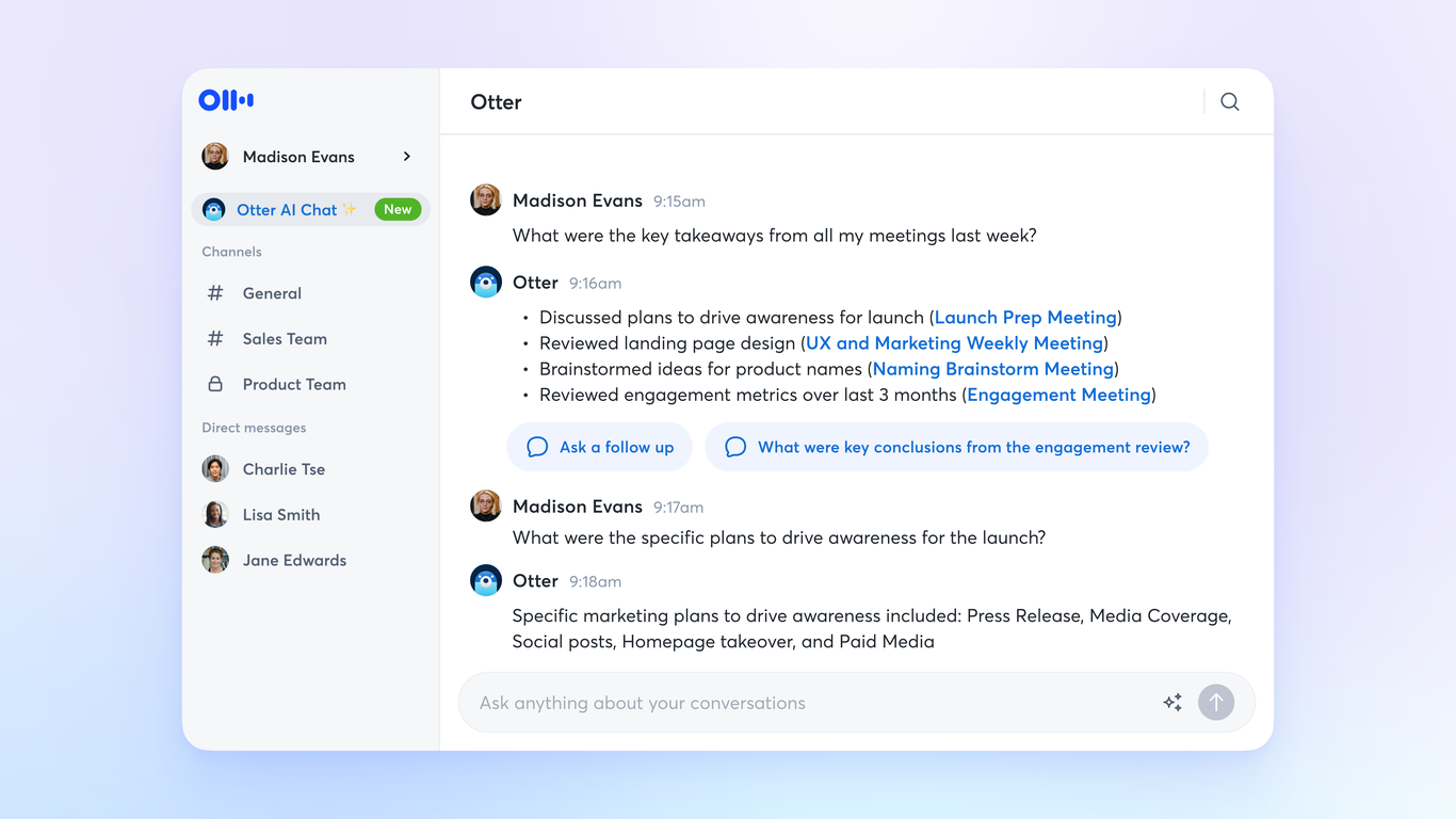 Otter wants to be your AI assistant