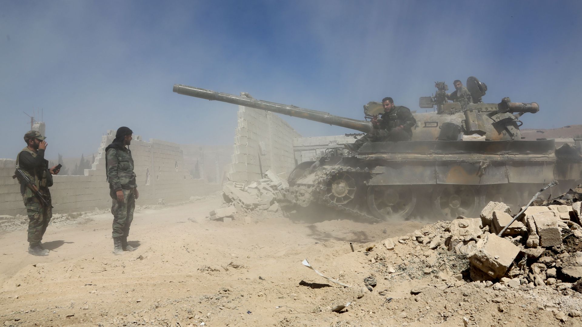 Pro-Assad forces.