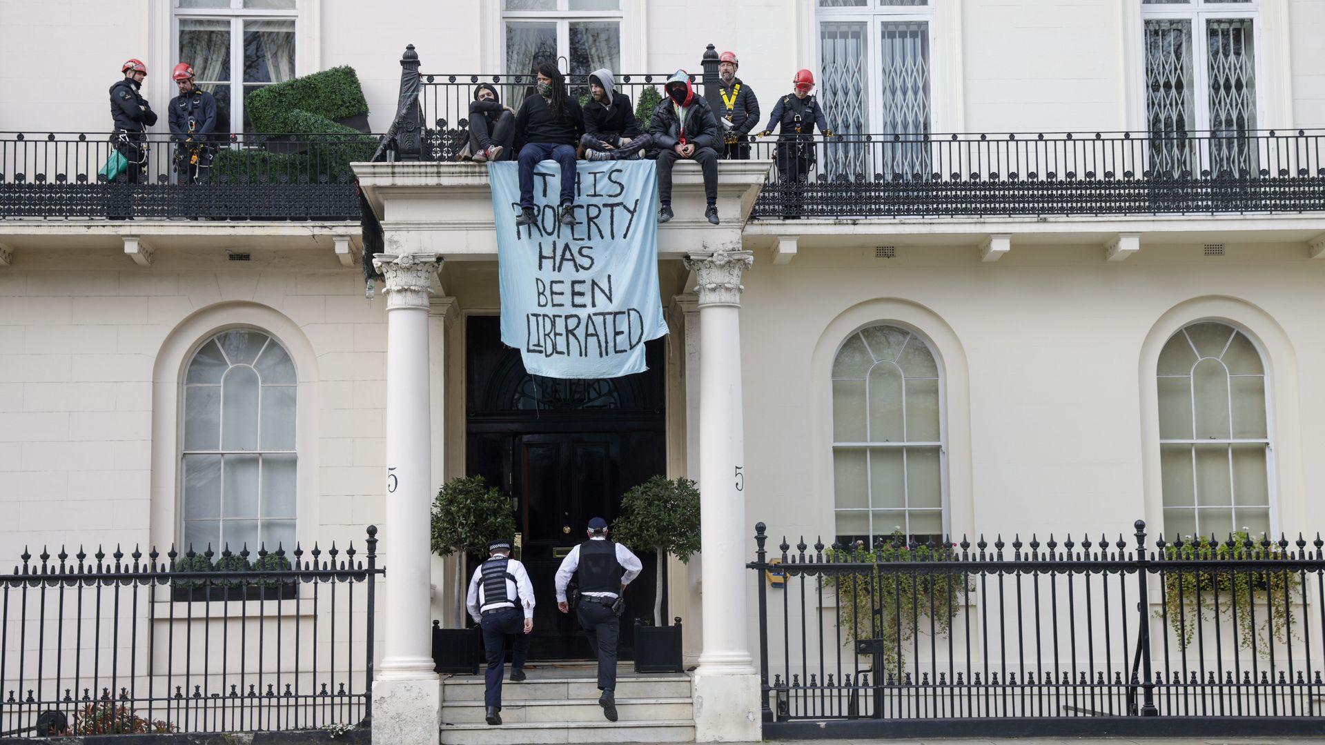 Occupied London mansion