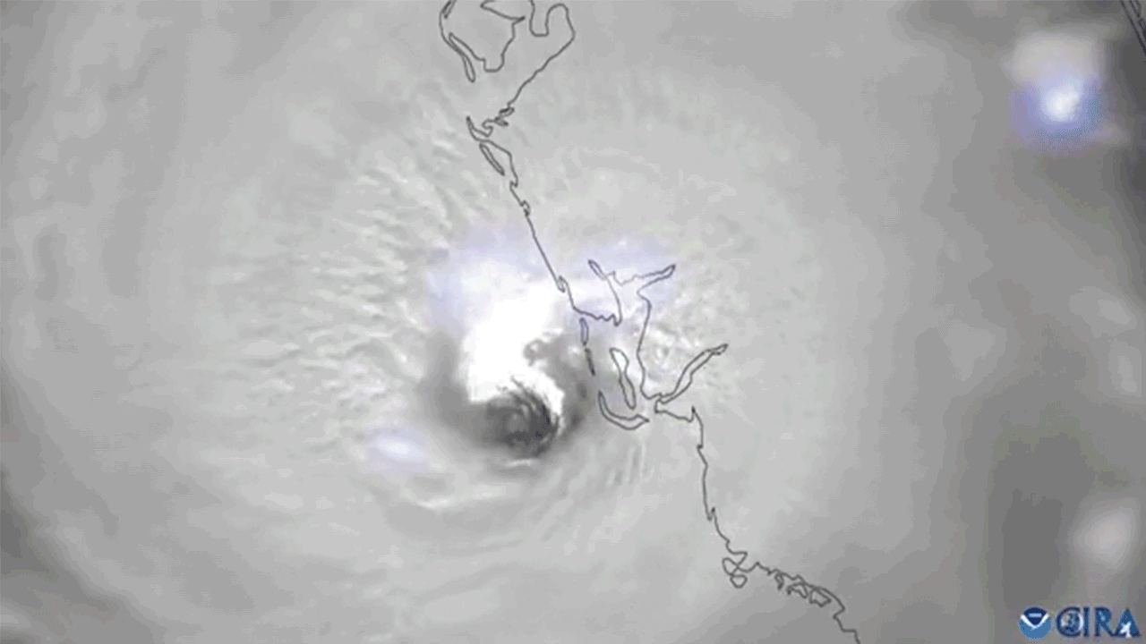 satellite photo of the hurricane