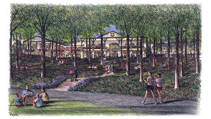 OMB biergarten rendering