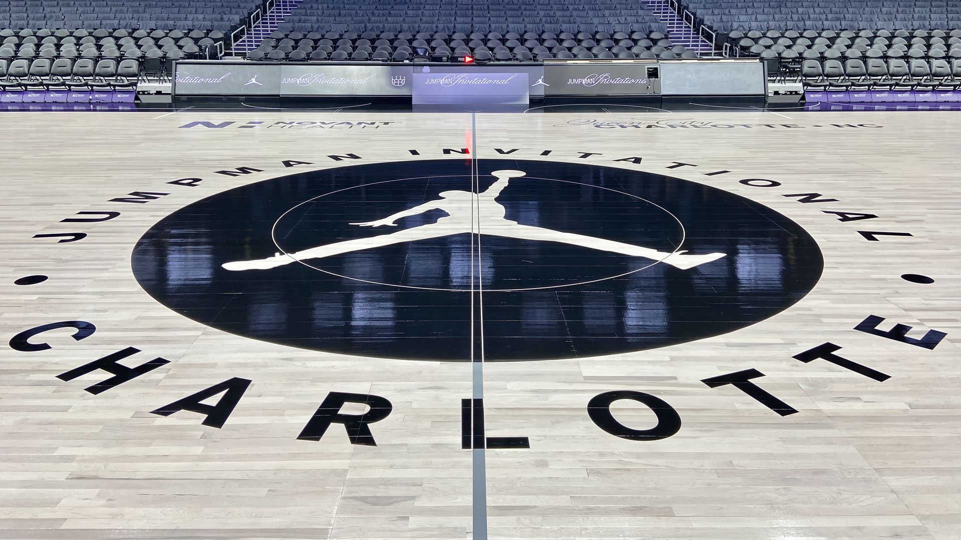 Jumpman Invitational Charlotte court at Spectrum Center.