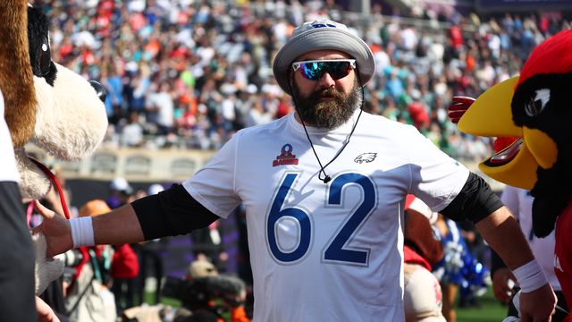 Eagles center Jason Kelce at the 2024 Pro Bowl.