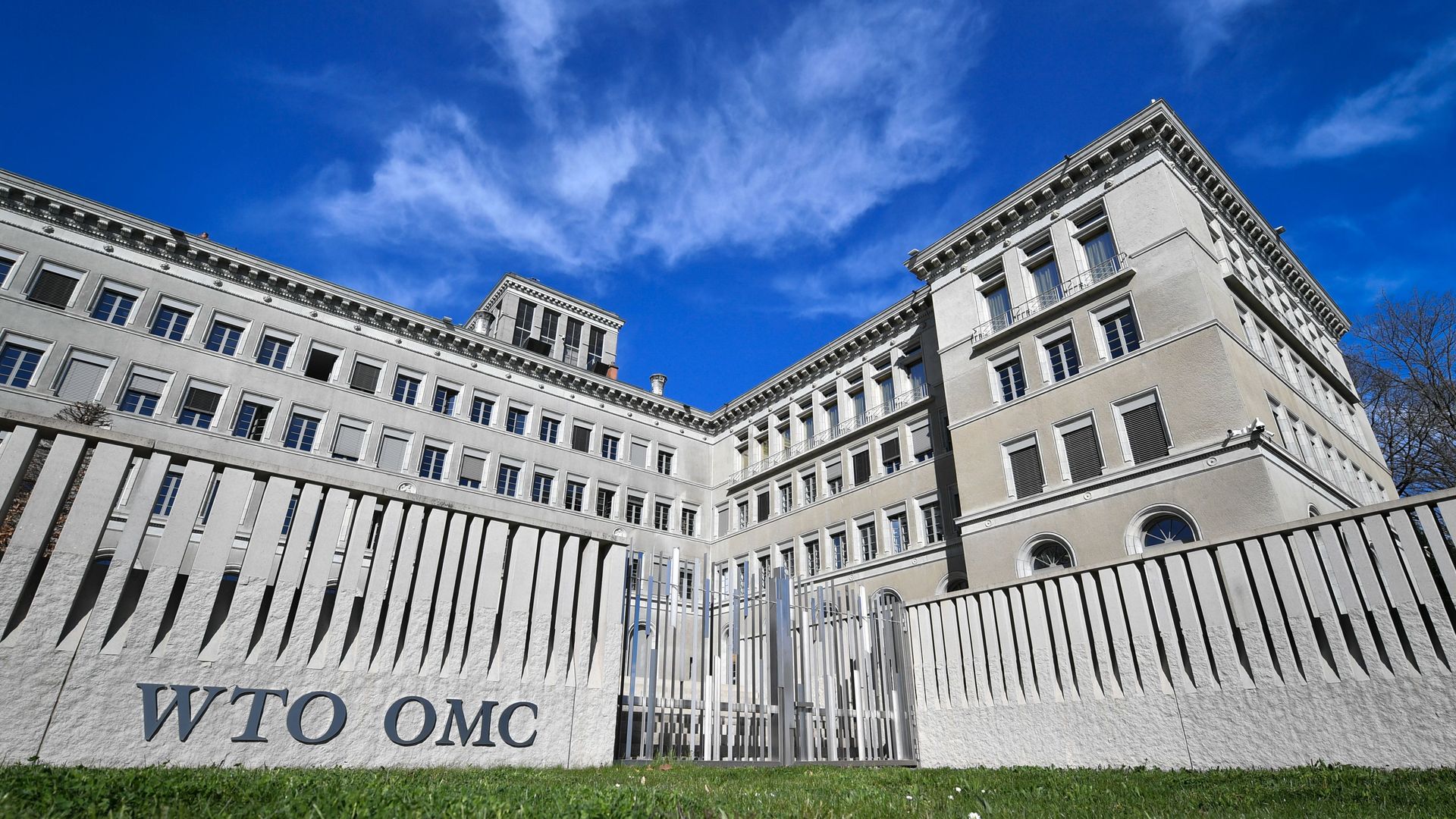 The World Trade Organization headquarters are seen in Geneva on April 12, 2018.