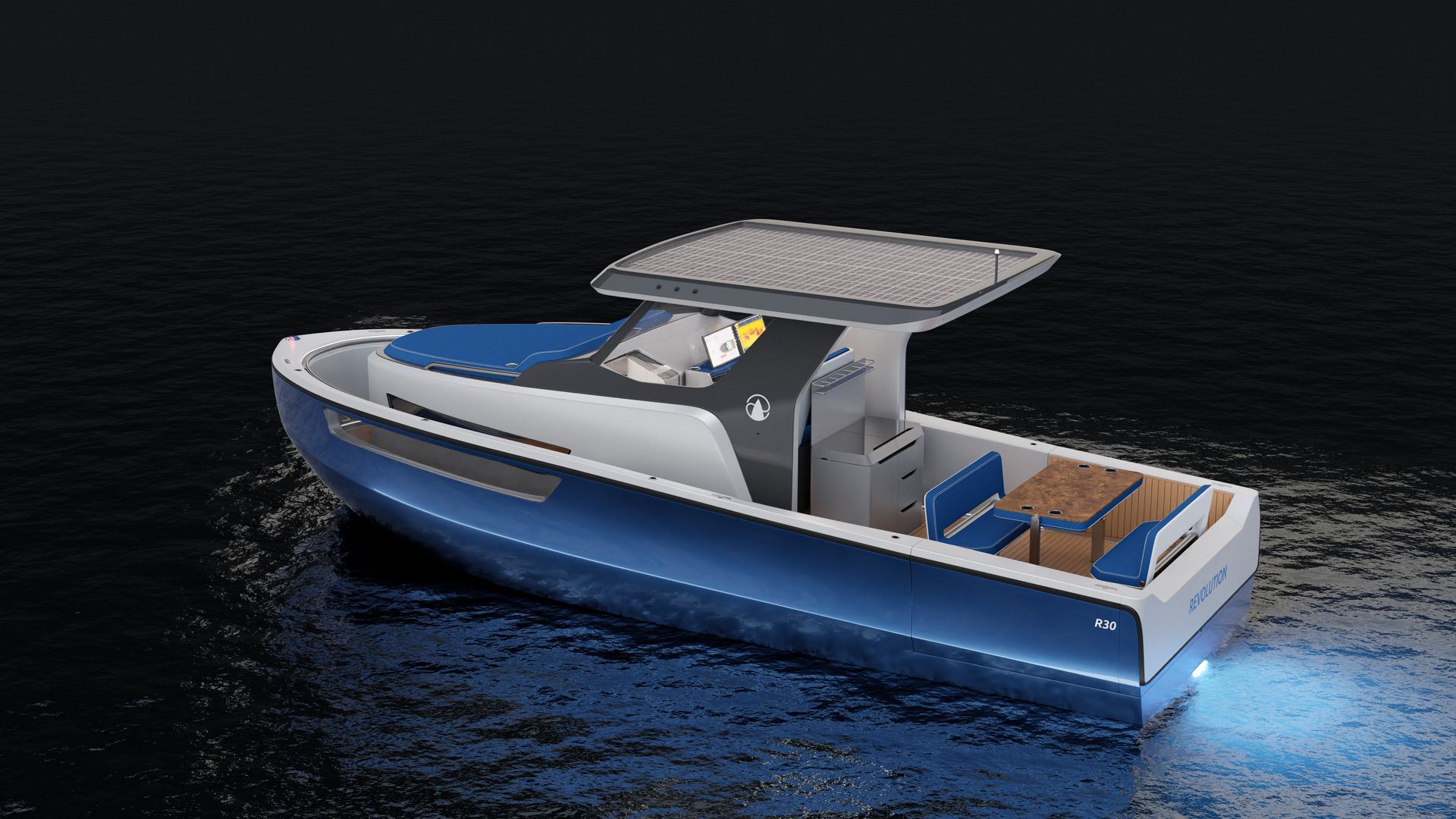 A rendering of Blue Innovations Group' electric boat.