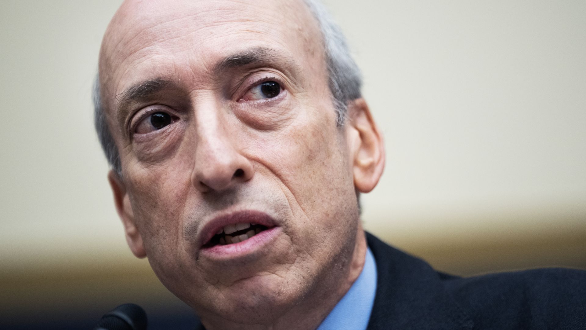 Gary Gensler looking to the side.