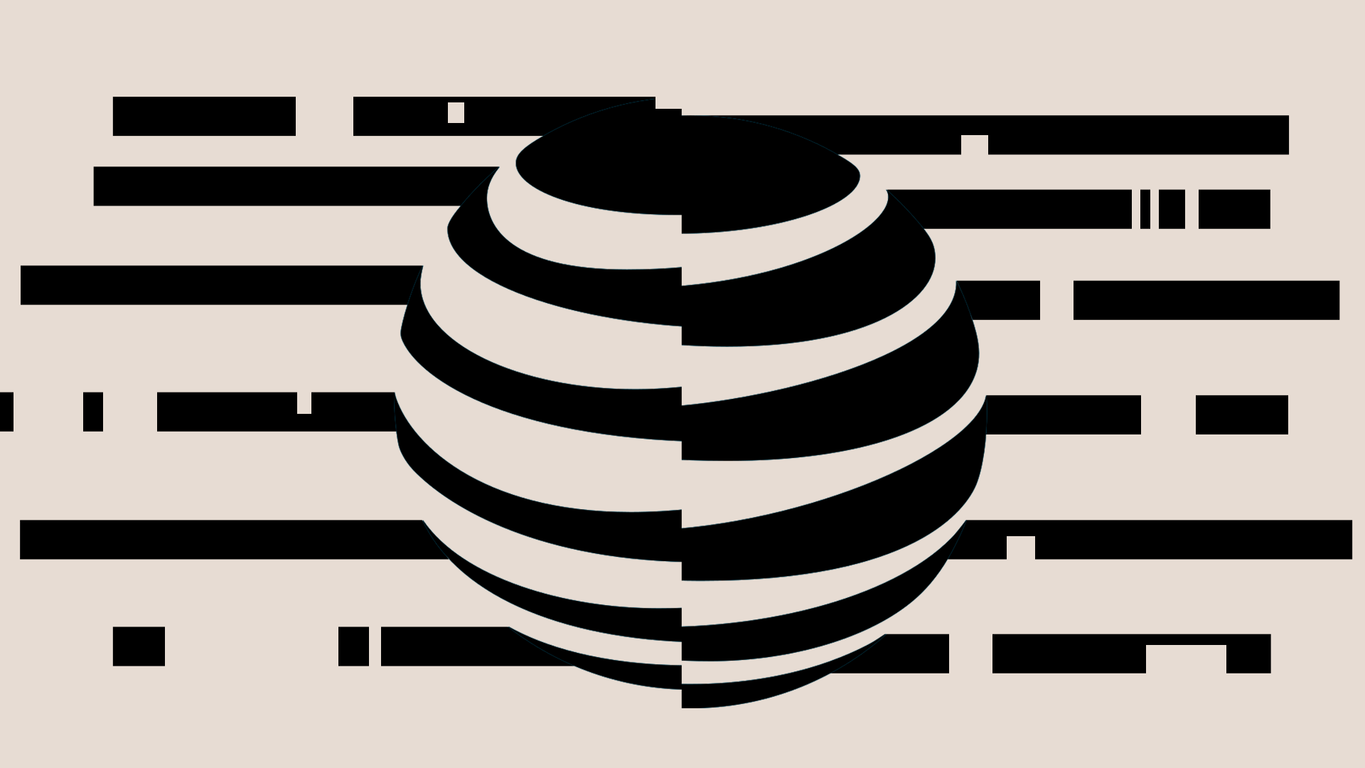 A graphic showing a mutated version of AT&T's logo