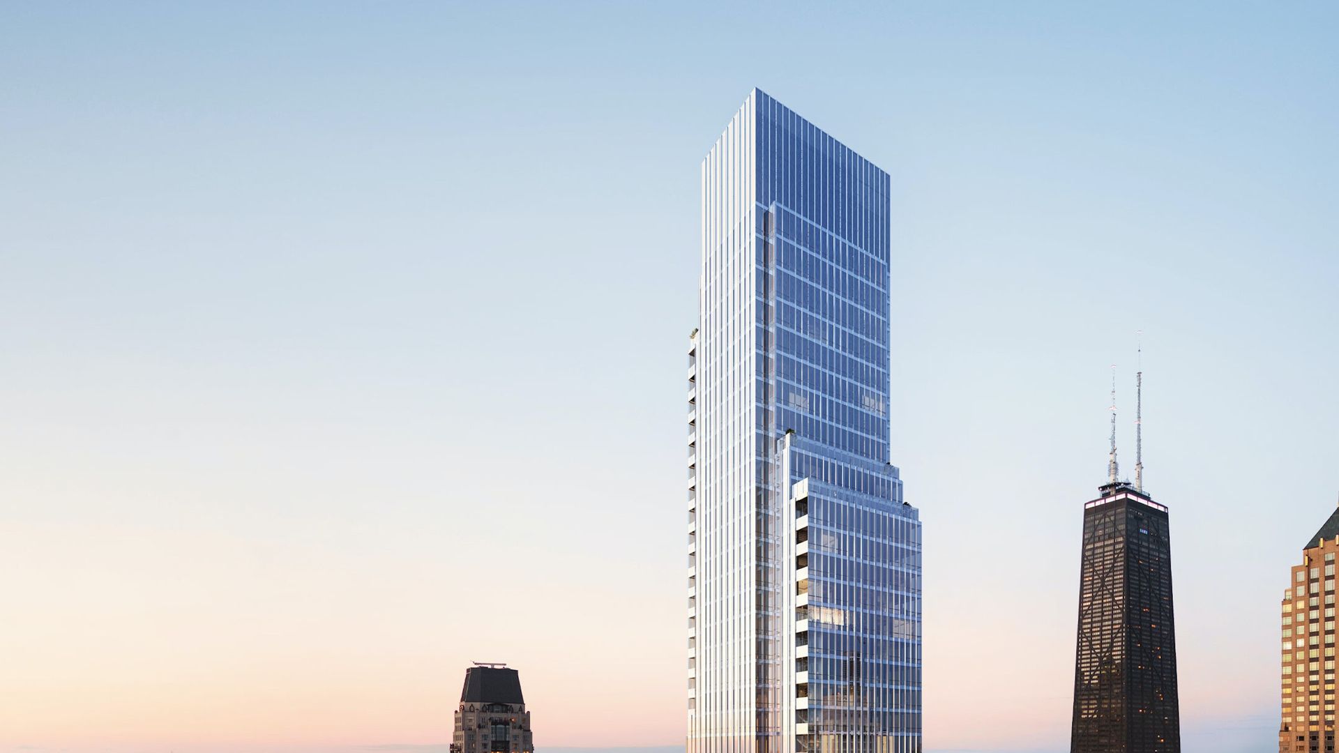 One Chicago in the skyline