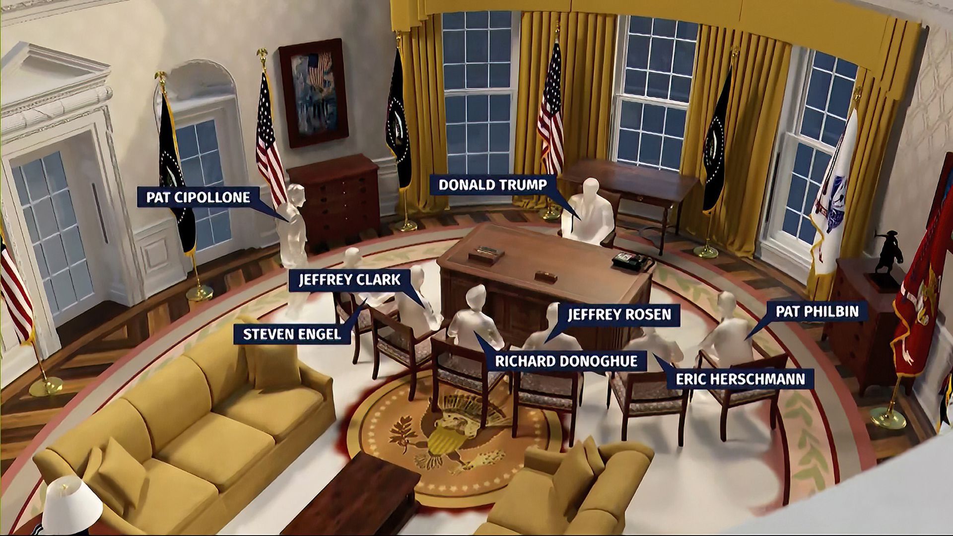 This graphic from June 23 reflects the hearings' high production values.