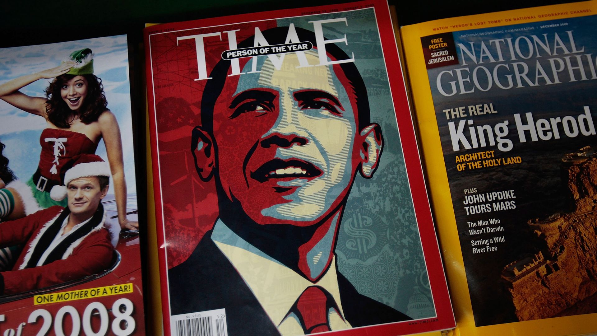 Cover of Time magazine in 2008. Photo: Chris Hondros/Getty Images