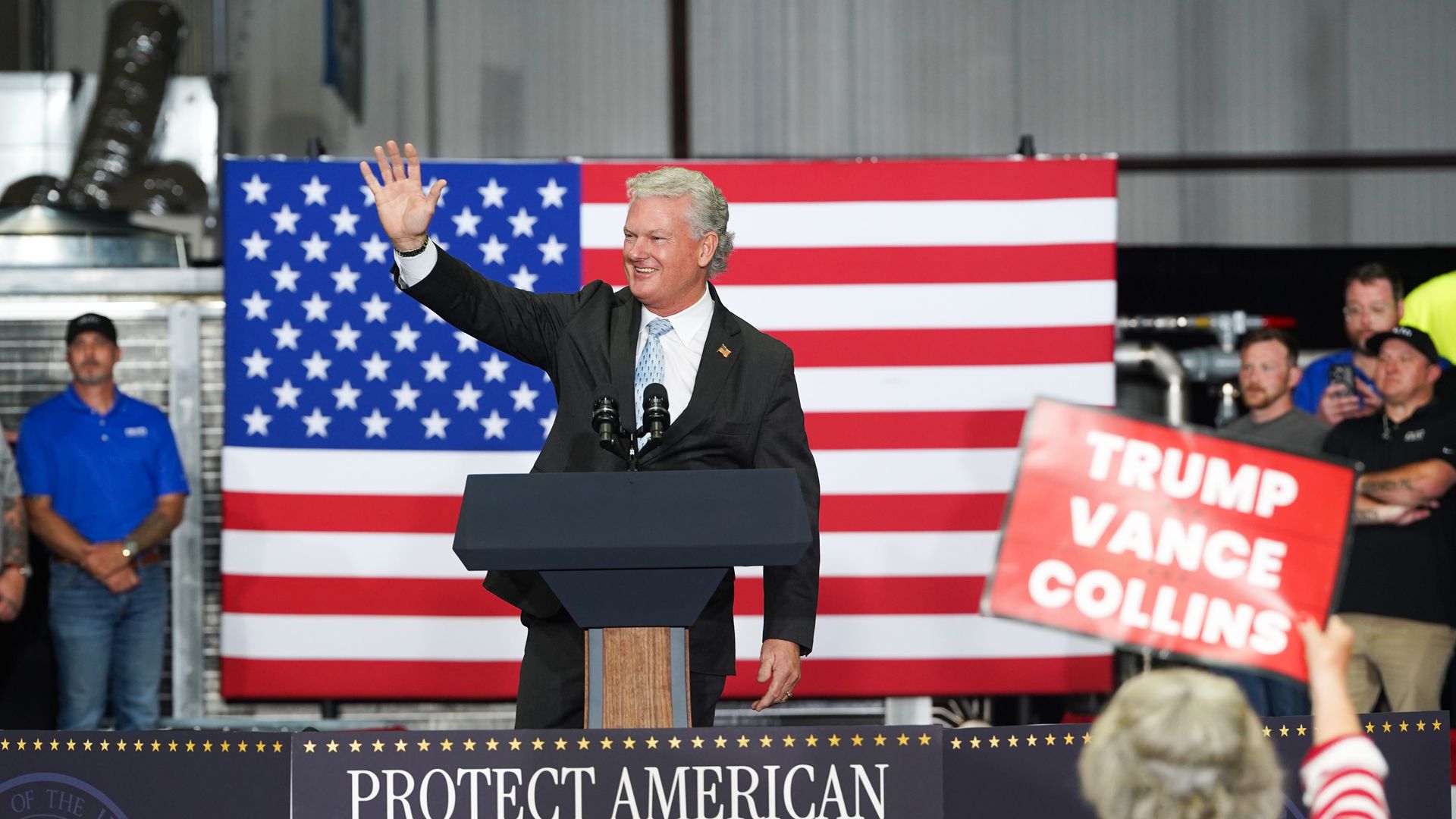 This is Mike Collins at a Trump rally