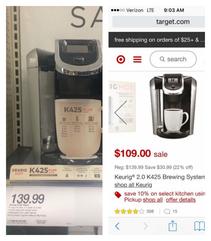 target price comparison