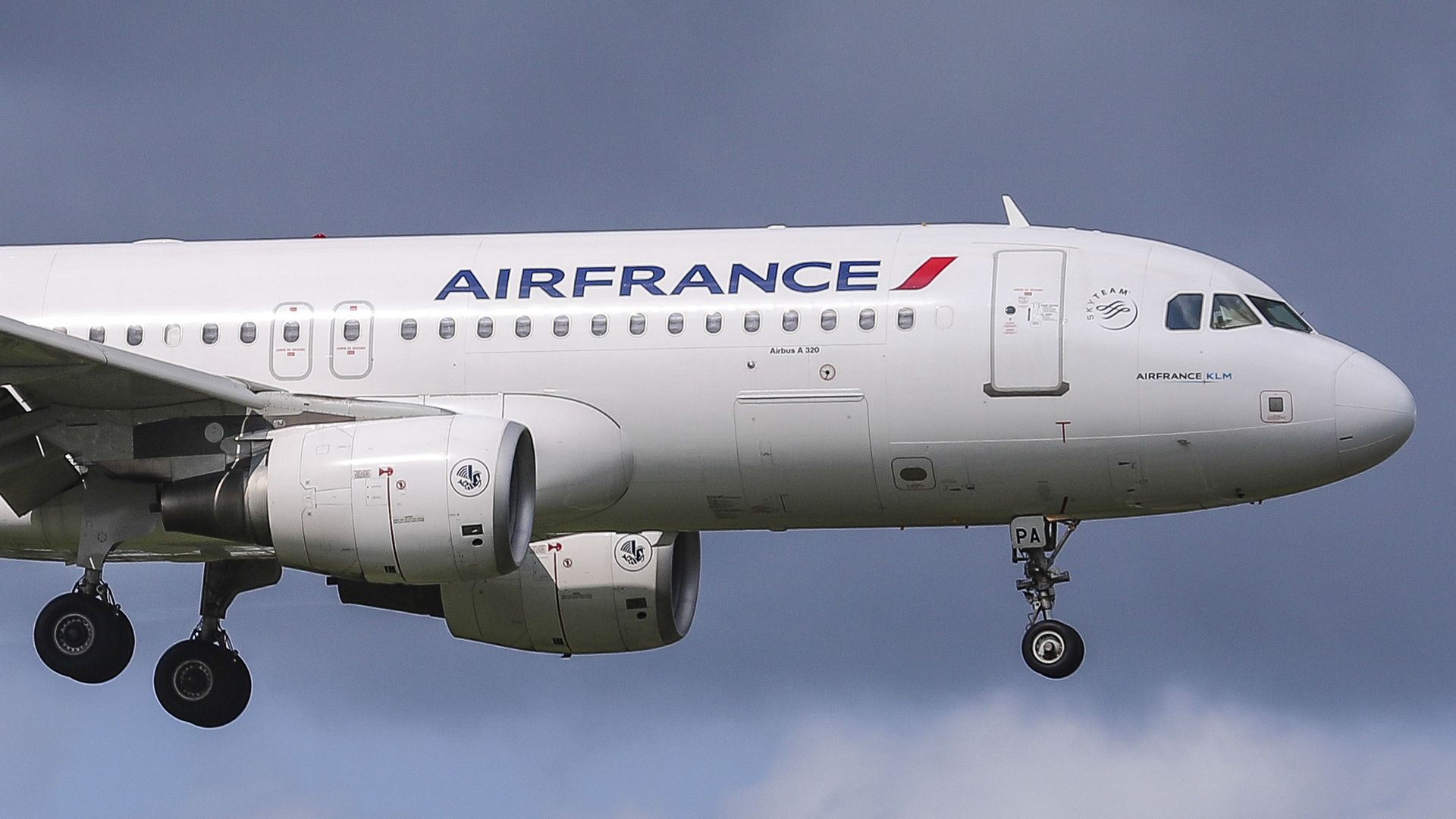 an AirFrance plane mid-flight