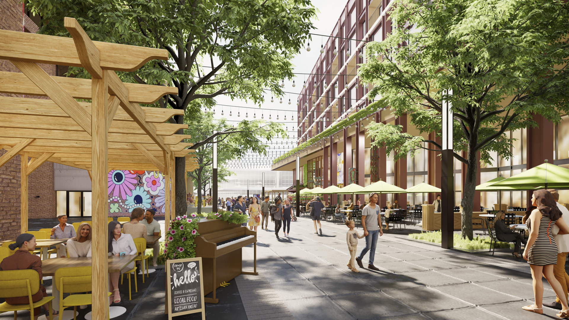 A rendering of the future South Hills development