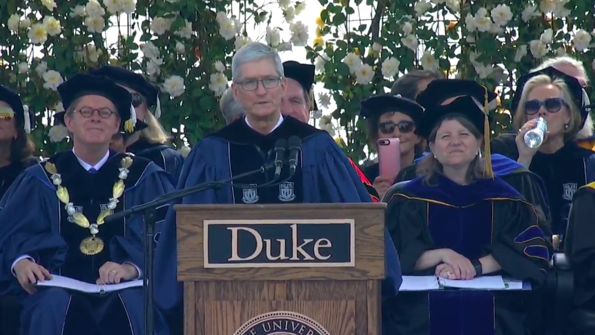 Tim Cook, speaking at Duke's 2018 graduation Sunday
