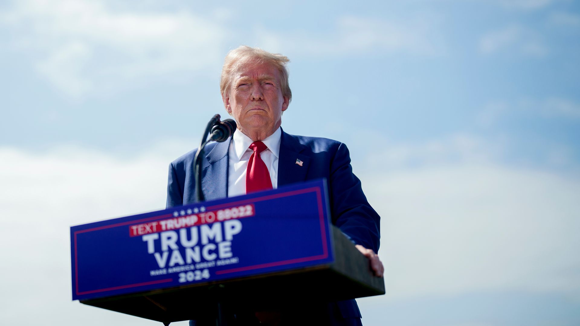 Former US President Donald Trump speaks during a news conference at Trump National Golf Club Los Angeles in Rancho Palos Verdes, California, US, on Friday, Sept. 13, 2024.