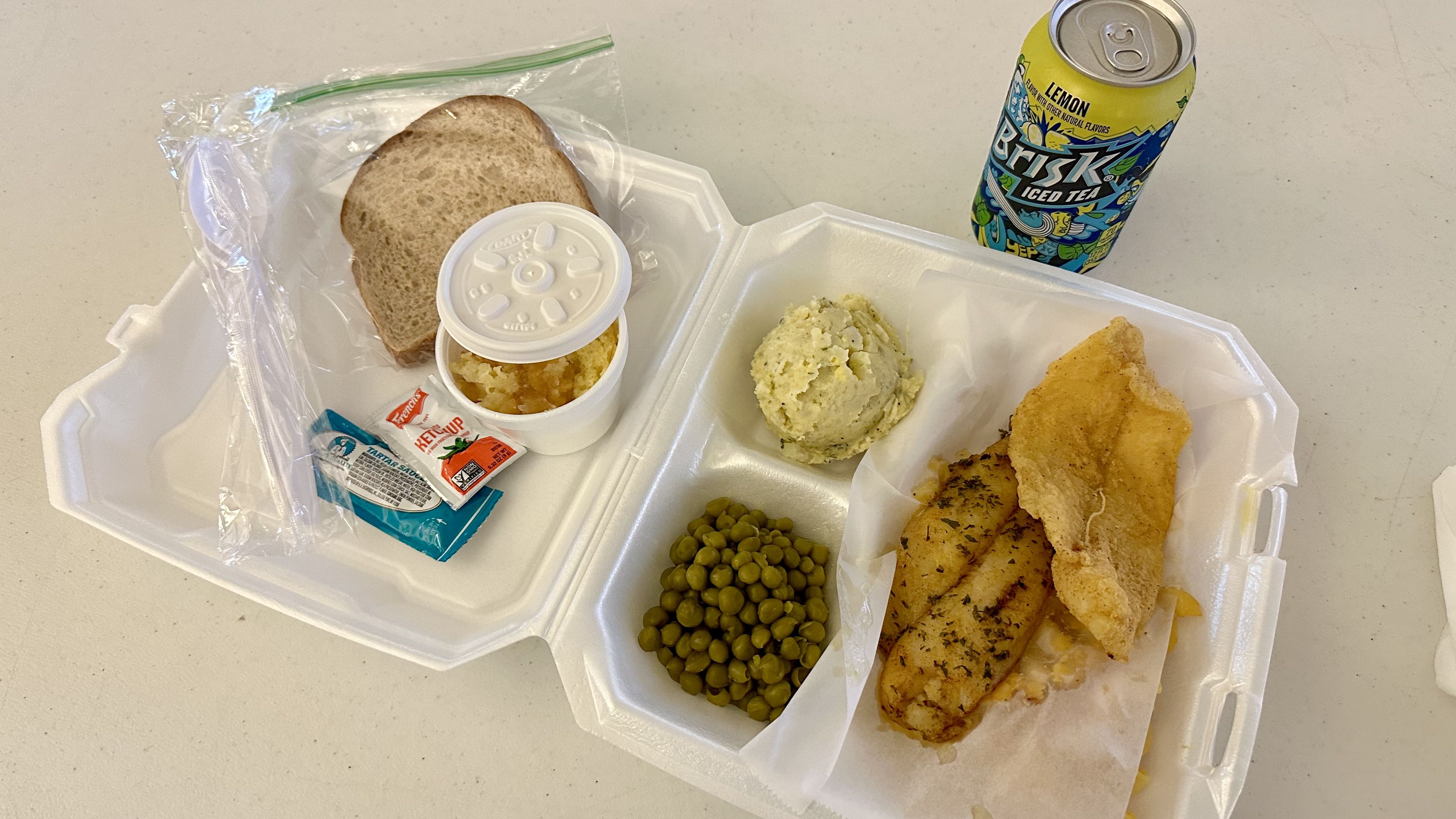 Photo shows a plate of food at St. Gabriel's.