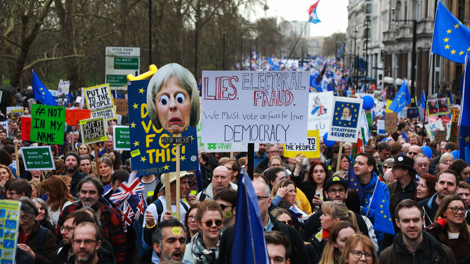 The "Put It To The People" march for a Peoples Vote in London Saturday.