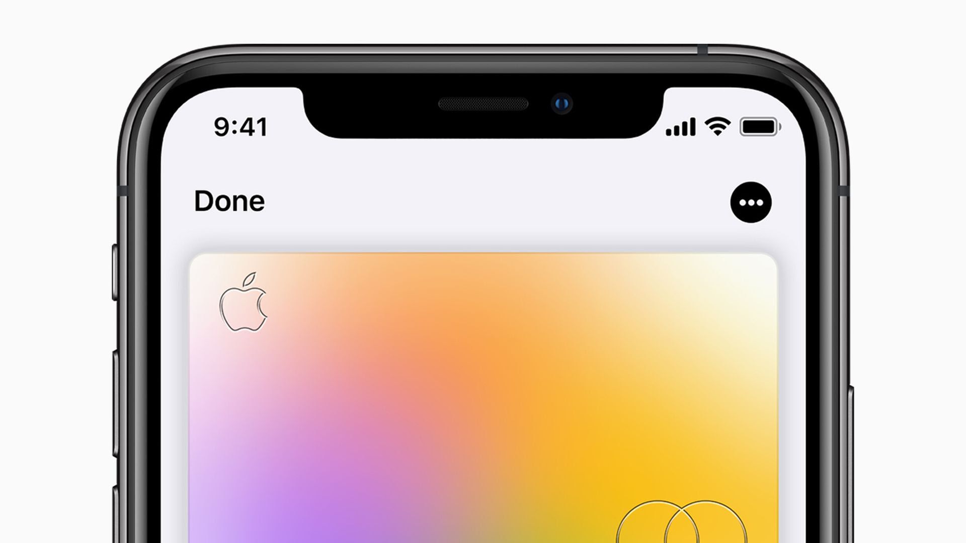 photo of an iphone showing the apple card on apple pay