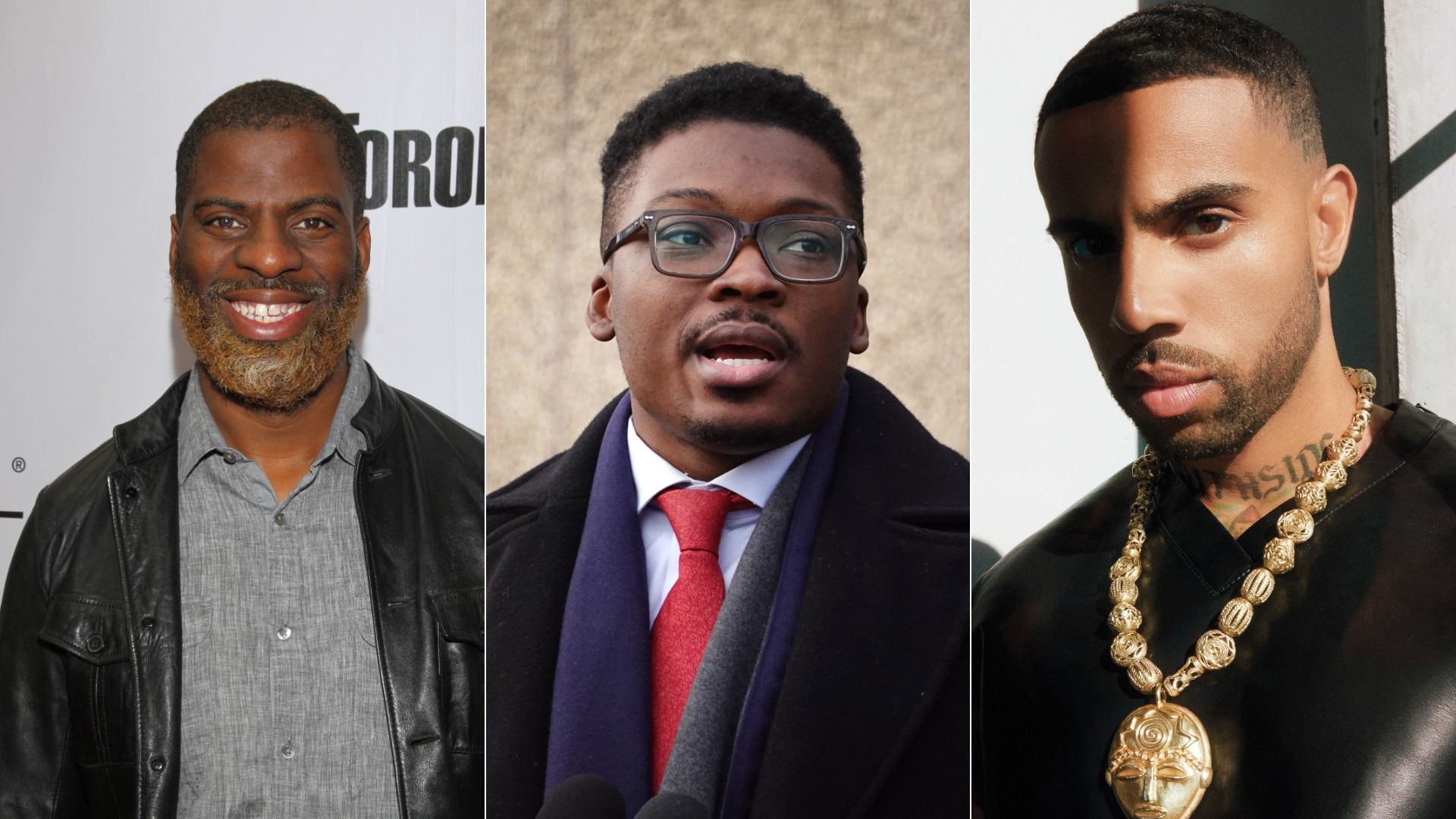 Three headshots of men 