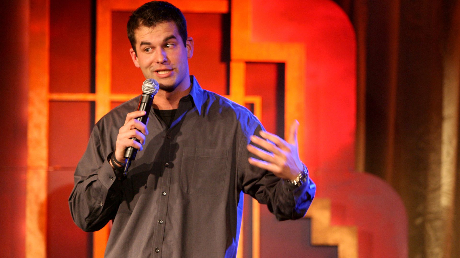 Comedian Michael Kosta at HBO's U.S. Comedy Arts Festival.