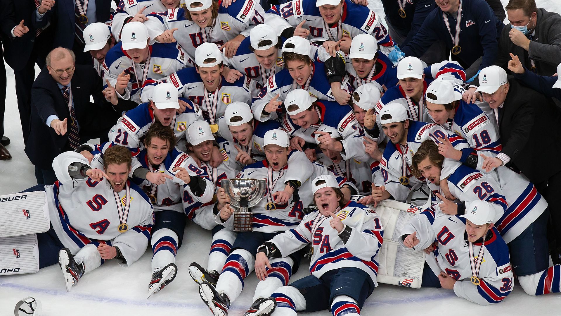 Team USA celebrating