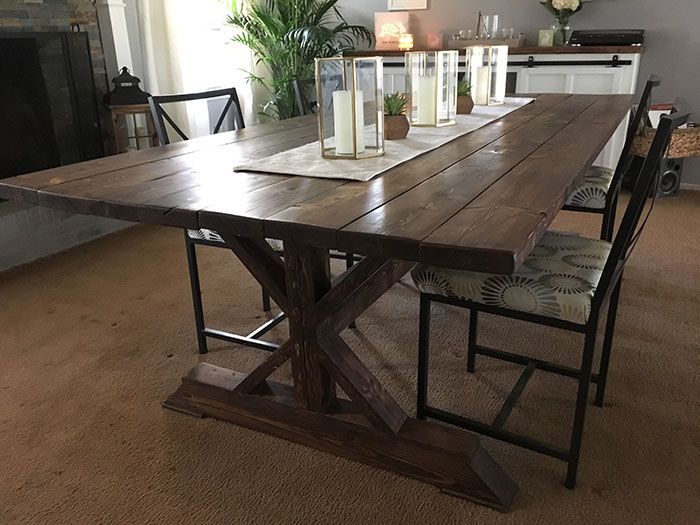 knotty artisan dining room table