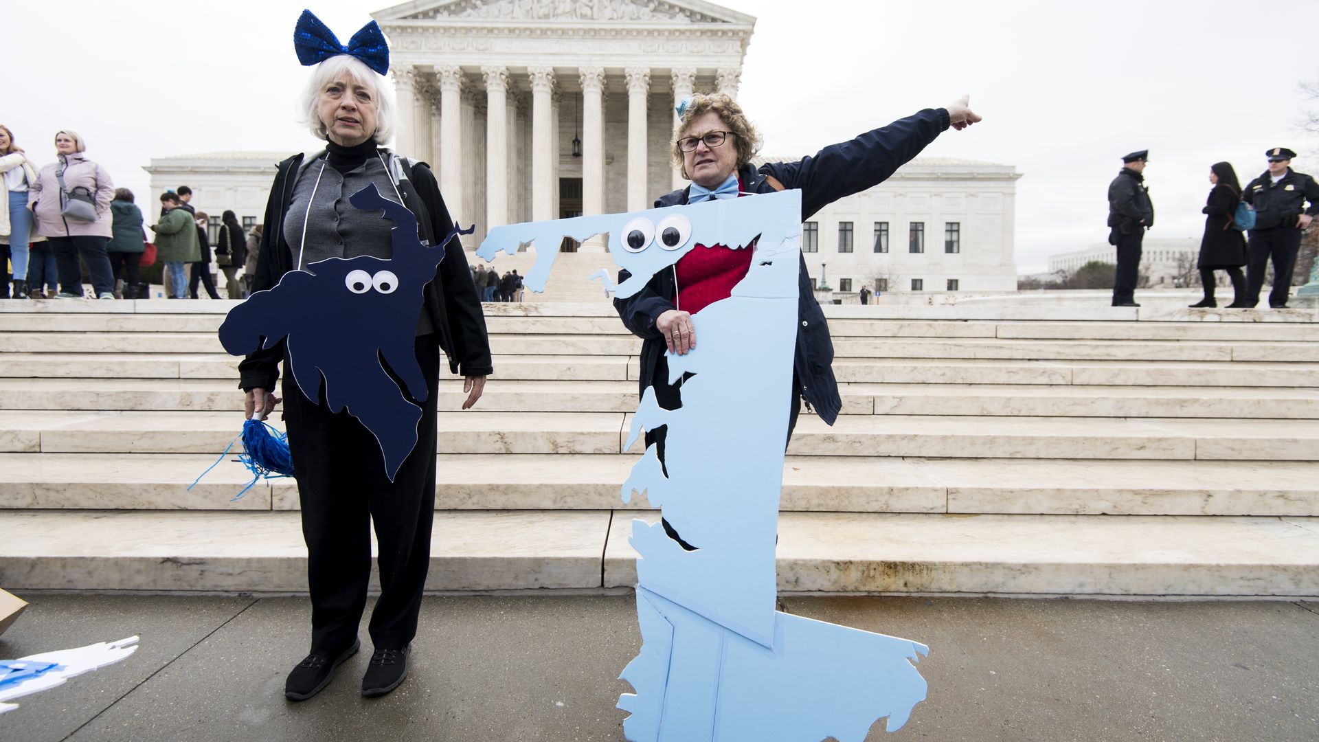 Activists outside the Supreme Court. Photo: Bill Clark/CQ Roll Call