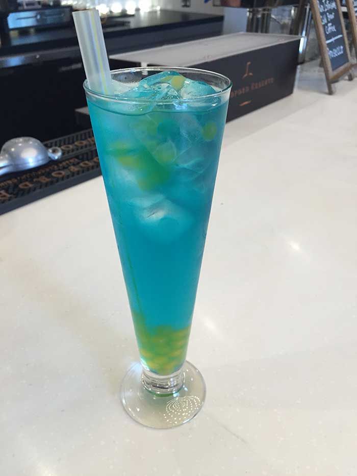 Berry Blue Balls boba cocktail ($11ish)