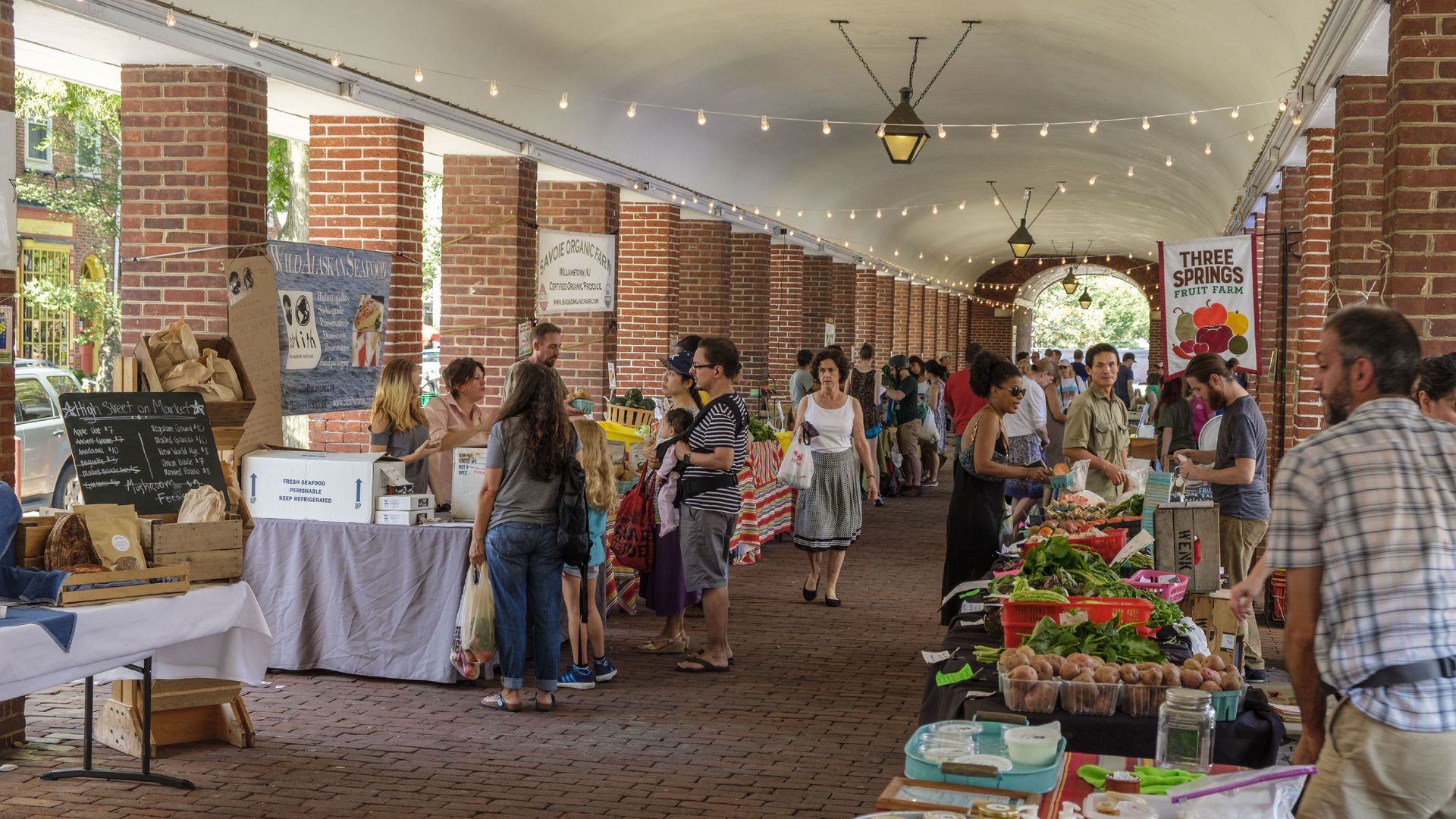 The Headhouse Farmers Market in Society Hill.
