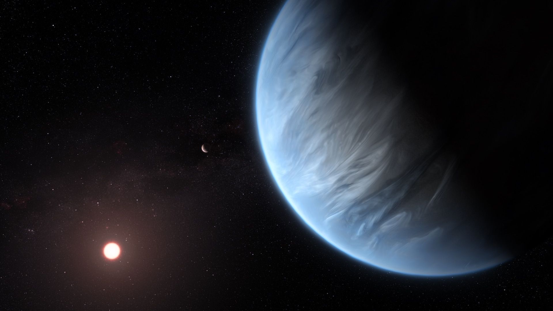 Artist's illustration of a planet 110 light-years from Earth.