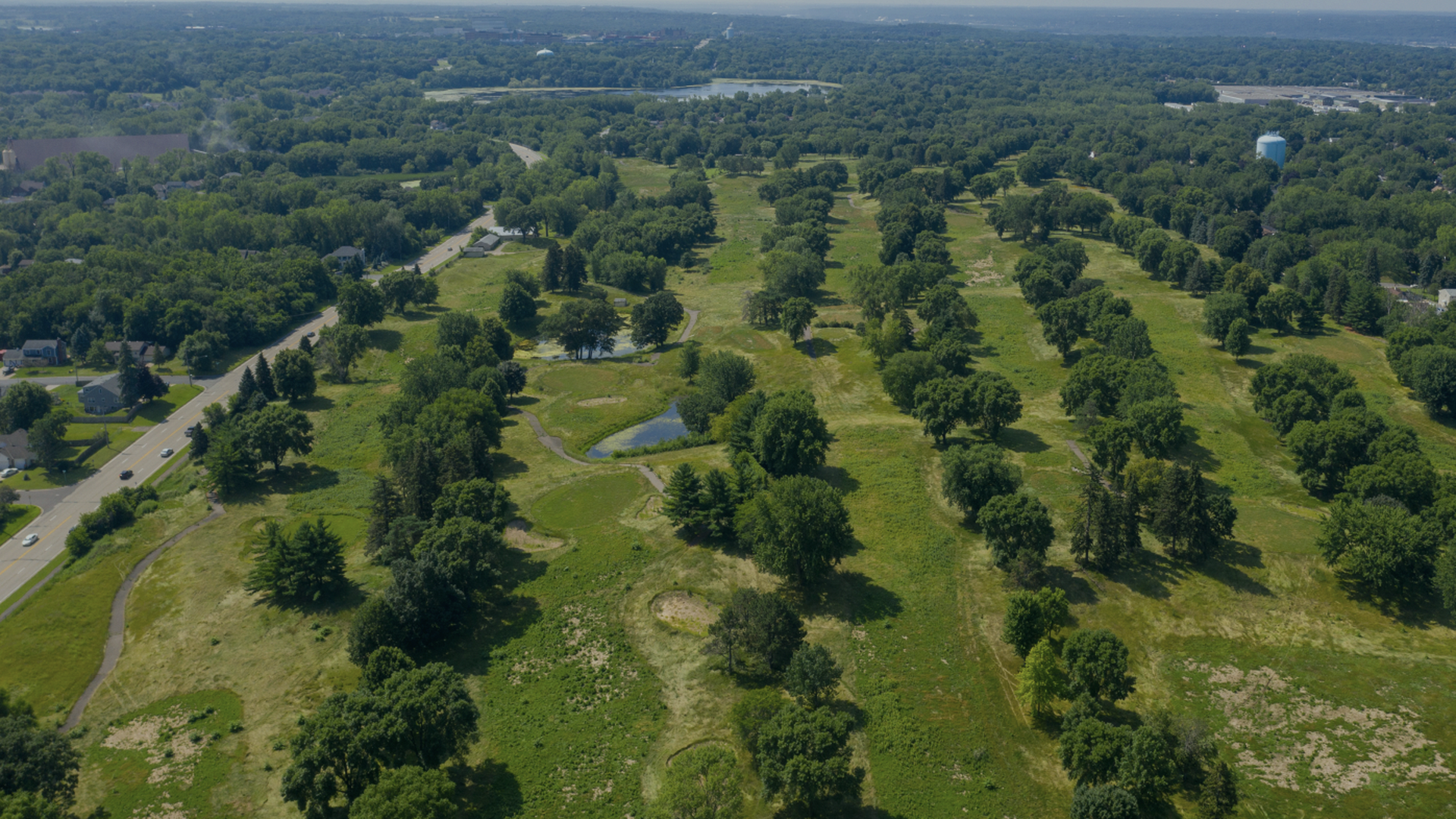 An aerial photo of the former Hillcrest golf course on St. Paul's East Side.