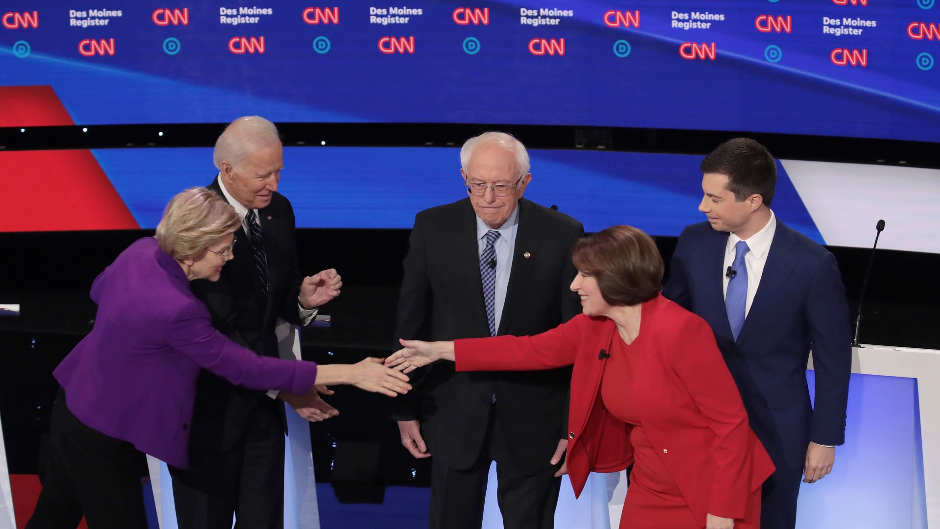 Democratic candidates at the debate