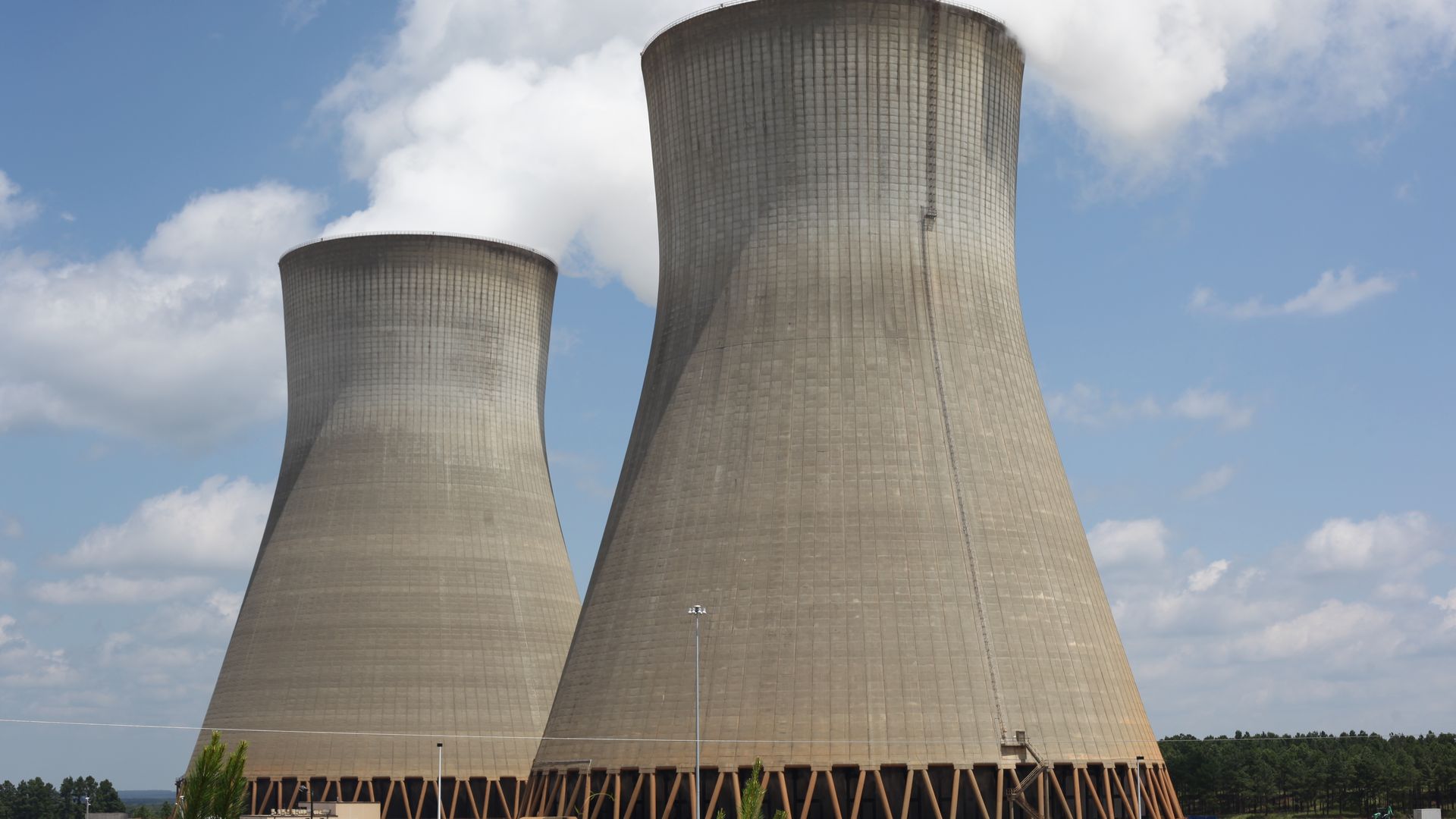Getty image of two nuclear reactor towers