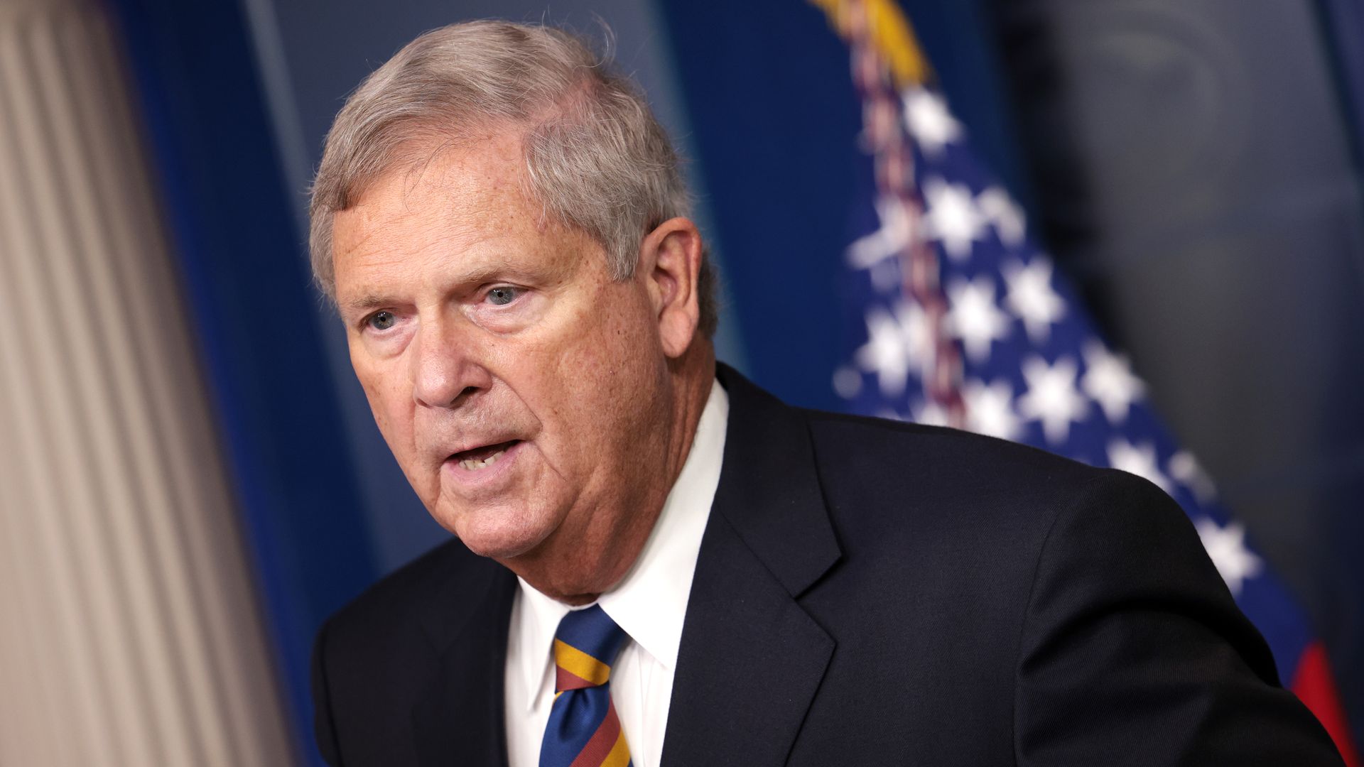Agriculture Secretary Tom Vilsack speaks on rising food prices at the White House on September 08, 2021; Photo: Kevin Dietsch/Getty Images