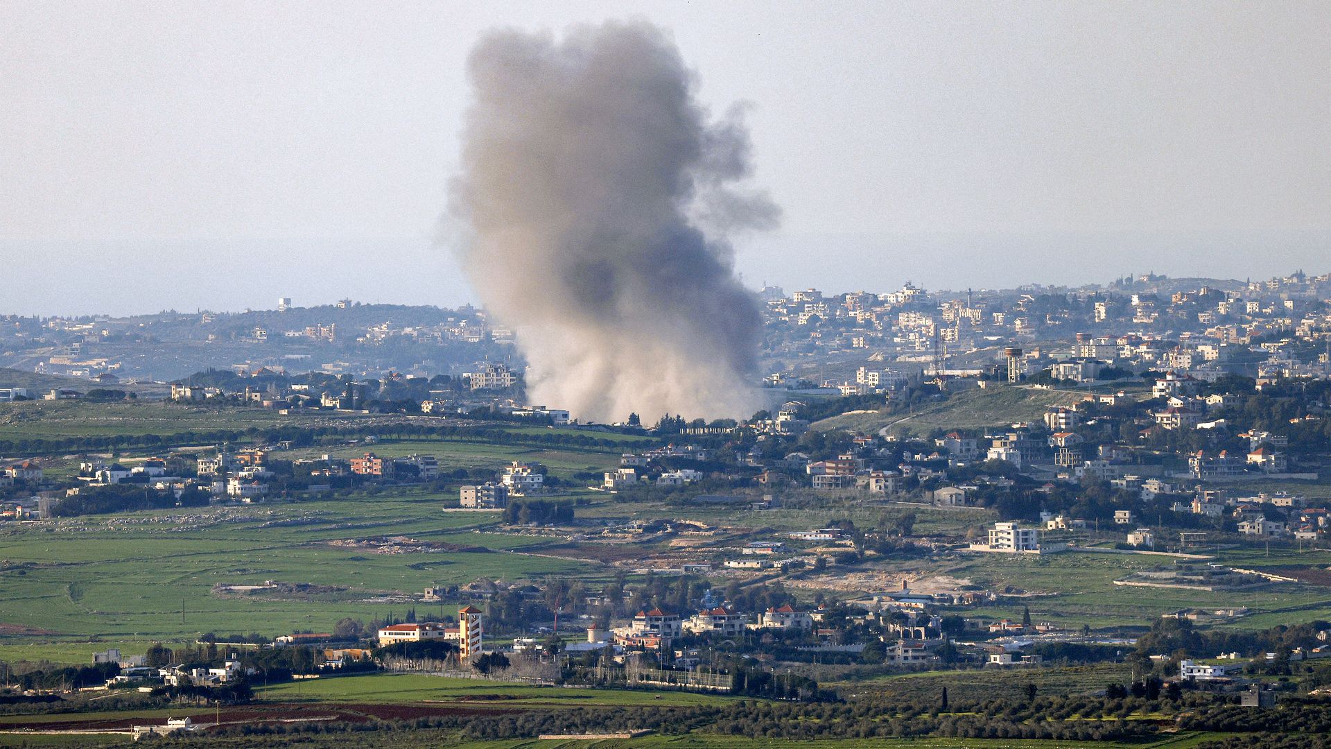 Smoke rises from an explosion following Israeli bombardment in southern Lebanon on March 2.