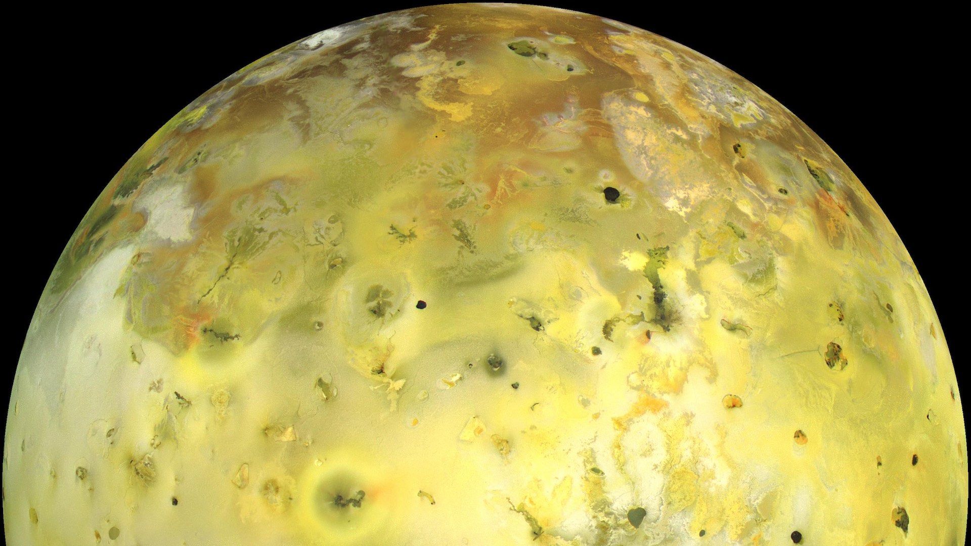 Jupiter's moon Io seen from orbit