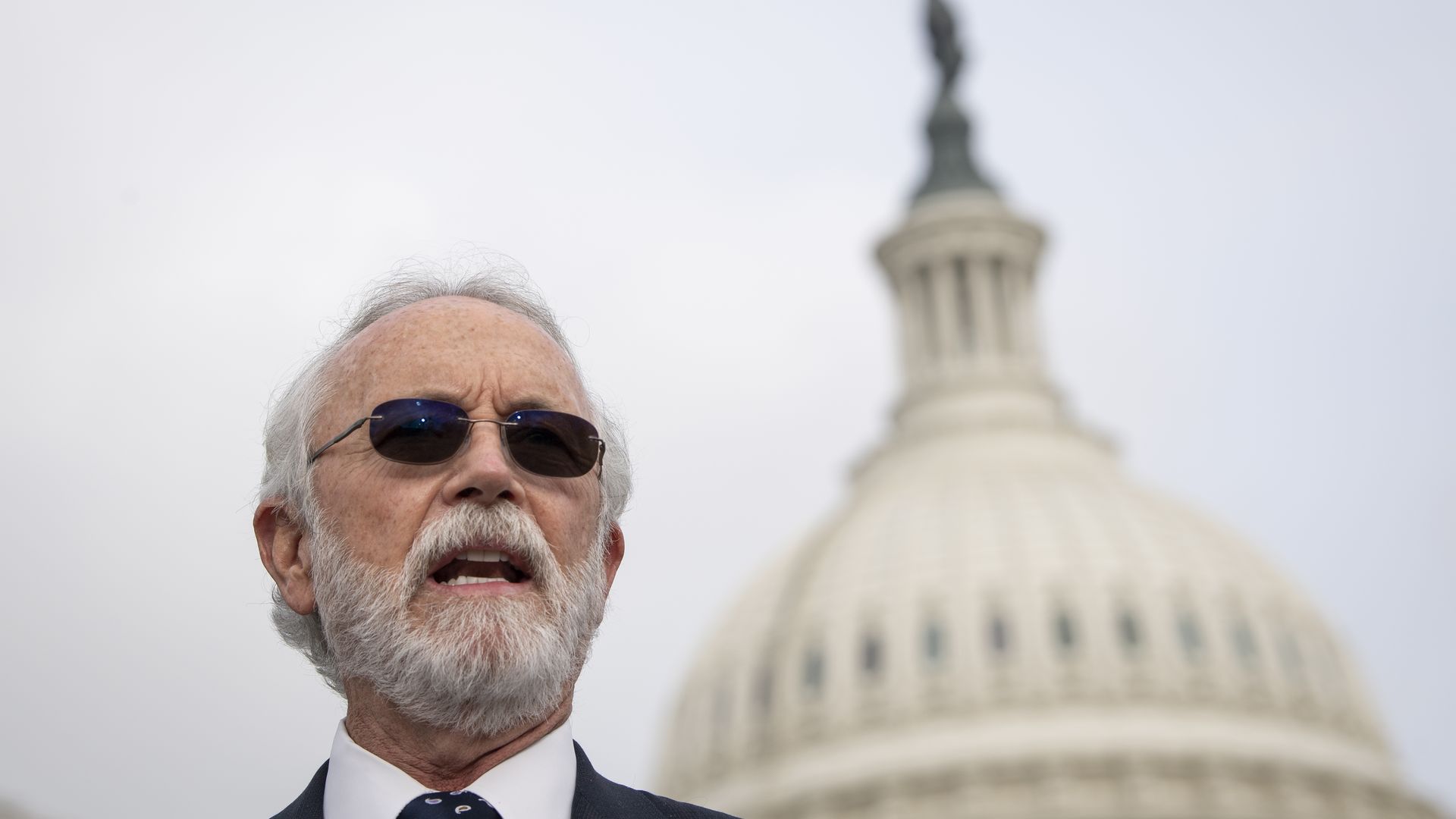 Republican incumbent U.S. Rep. Dan Newhouse speaks in front of the U.S. Capitol.