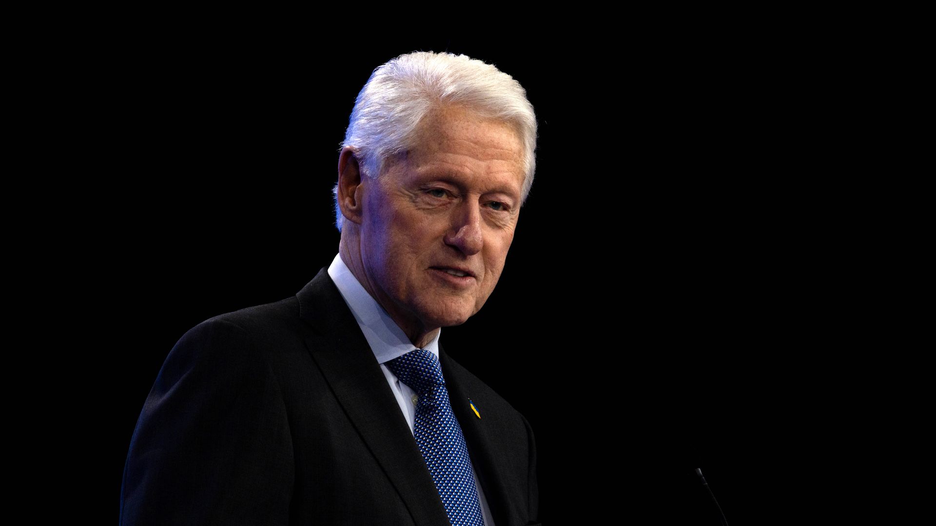 Former President Bill Clinton speaks onstage at the Clinton Global Initiative in New York during U.N. General Assembly week.