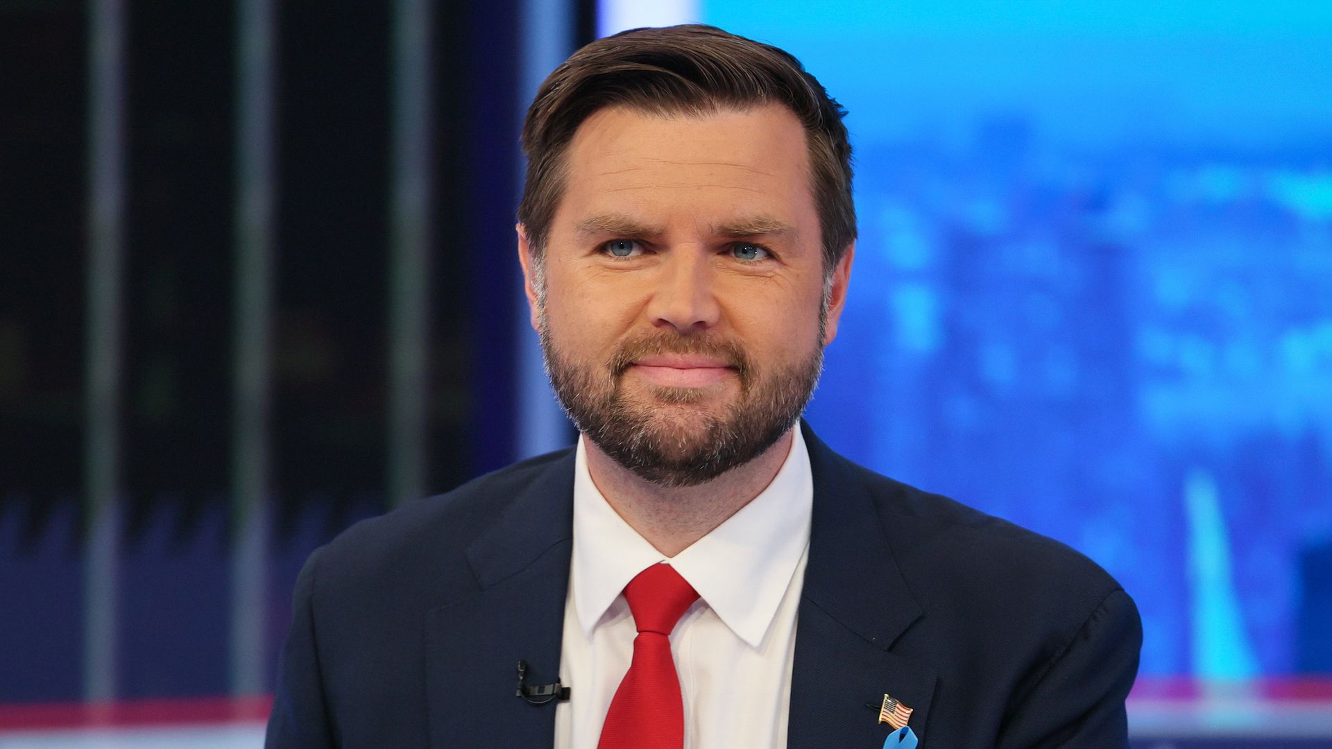 Republican vice presidential nominee, U.S. Senator J.D. Vance (R-OH) visits "The Story with Martha MacCallum" at Fox News Channel Studios on September 11, 2024 in New York City. 