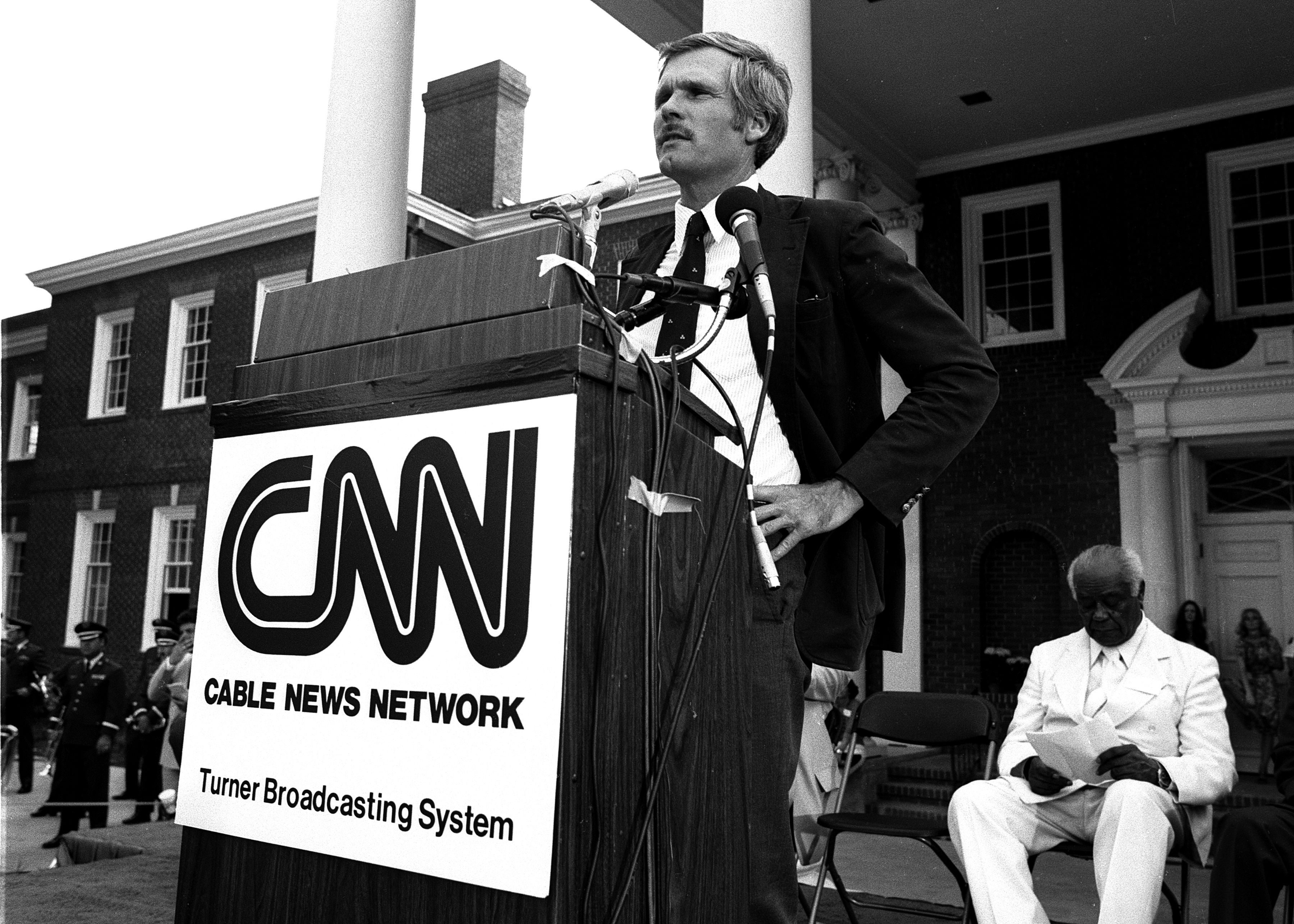 Ted Turner at CNN's launch event on June 1, 1980. Photo: Rick Diamond/Getty Images