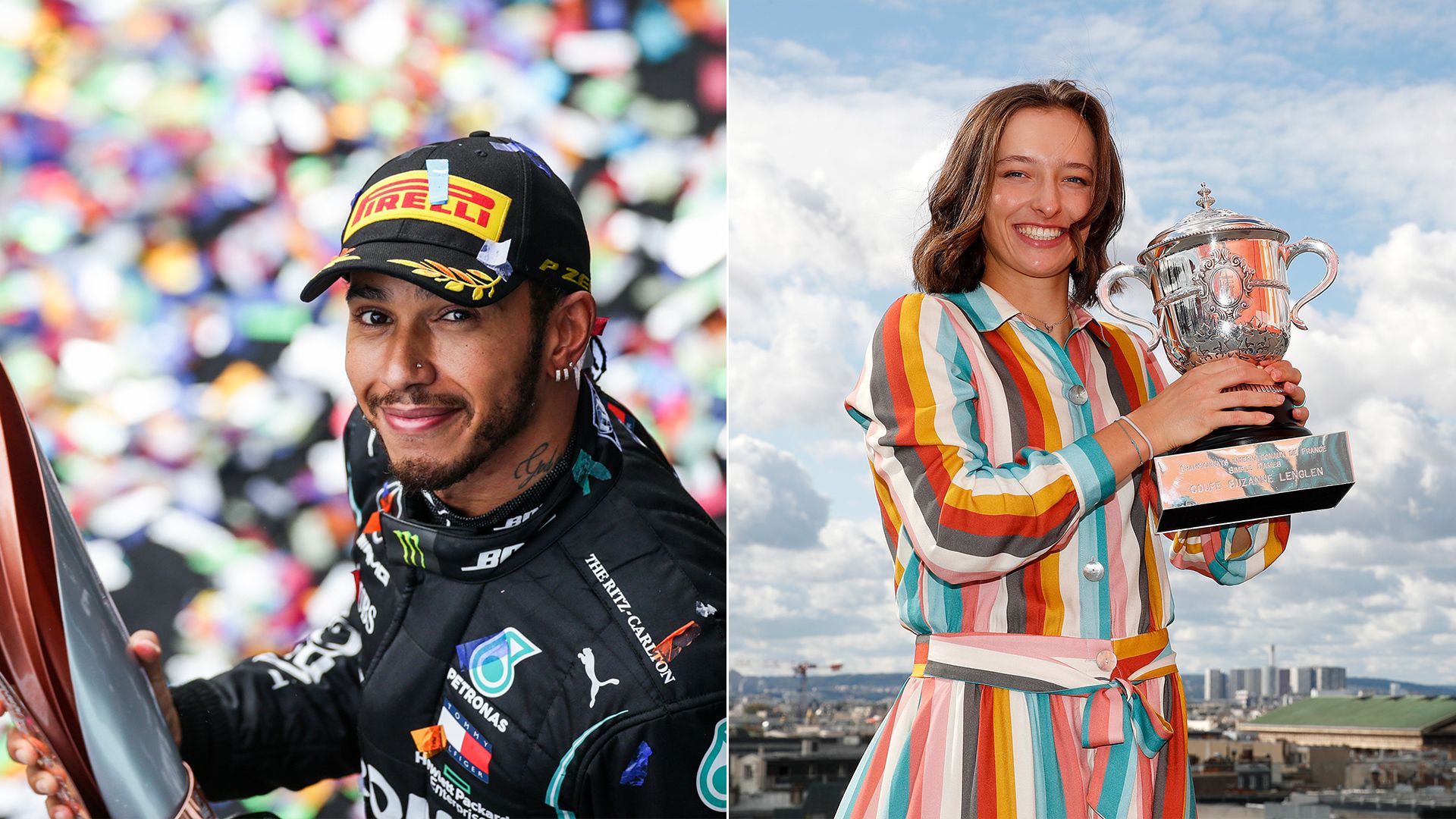 Lewis Hamilton and Iga Swiatek