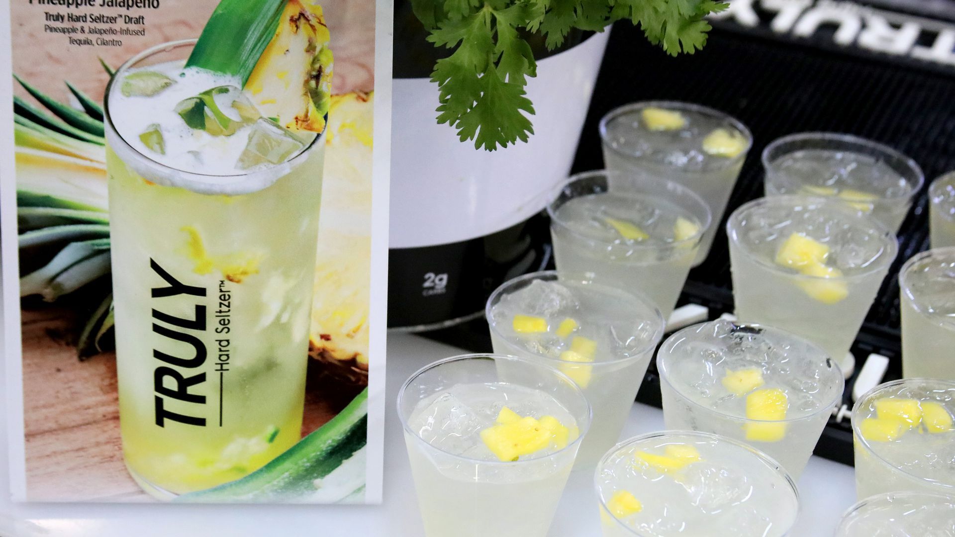 Picture of glasses filled with Truly Hard Seltzer