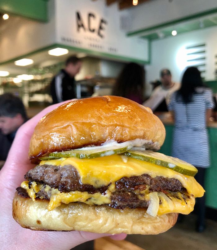burger at ace no 3 in belmont charlotte